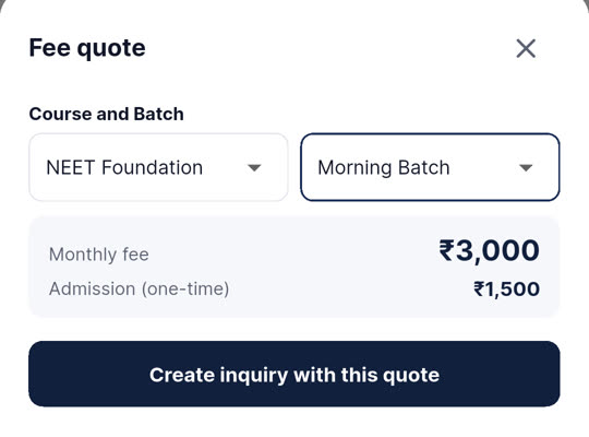Fee quote