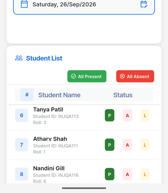 Teacher attendance