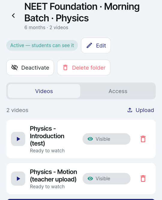 Video lectures